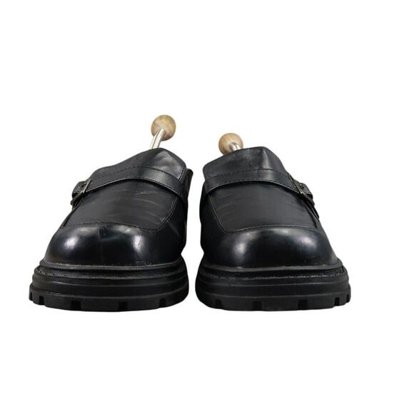 Unionbay Shoes Womens 7 Chunky Clog Loafers Slip On Buckle Strap Y2k 90s Black - Picture 2 of 16